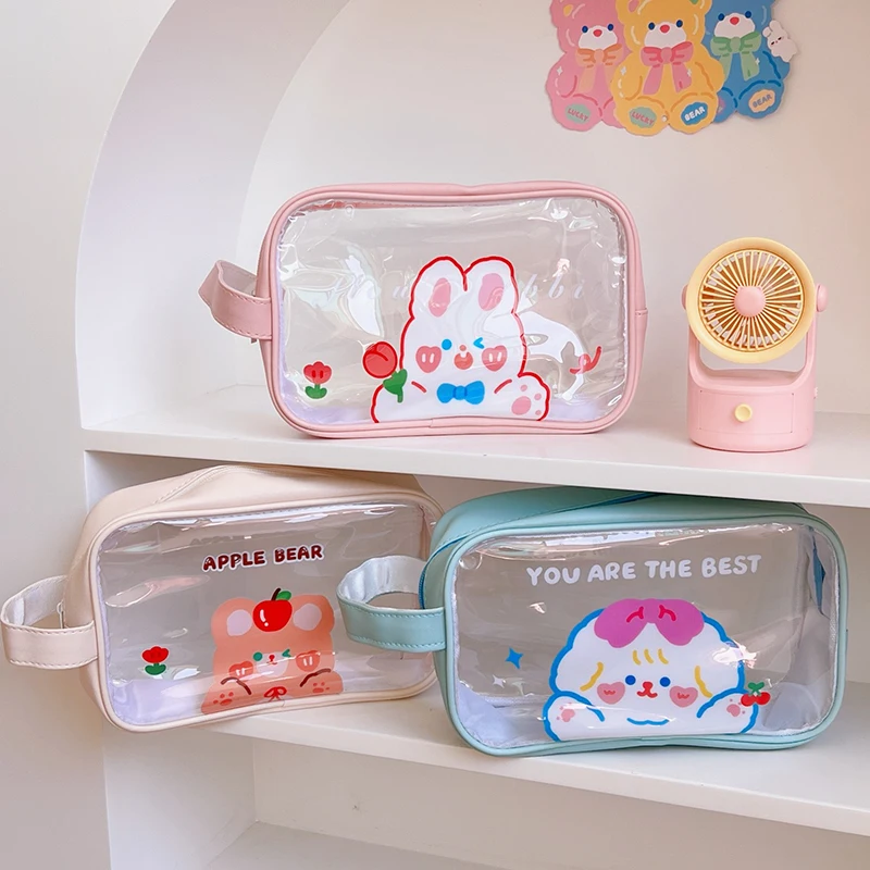 Clear Cute Toiletry Bag Transparent Small Makeup Bag Customized Pink Make  up Bags for Women - China PVC Bag and Cosmetic Bags price