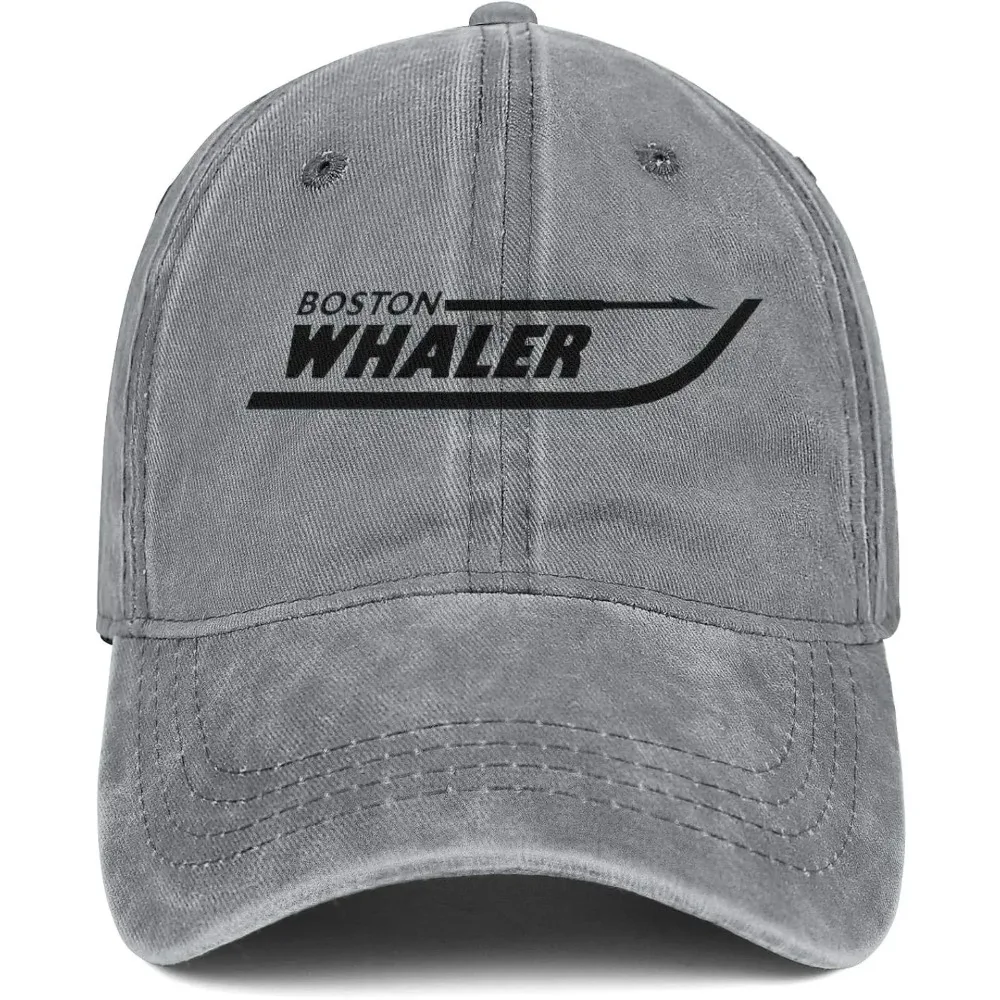Фото Регулируемая бейсболка Boston Whaler с логотипом, снепбек, винтажная Потертая джинсовая шапка, унисекс №2