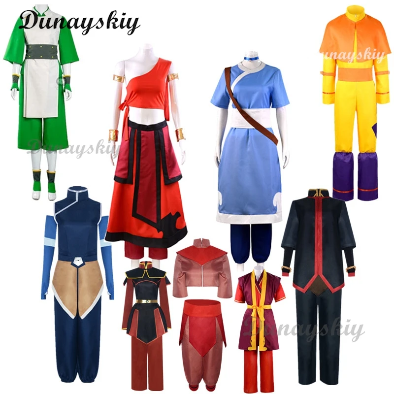 Avatar L'ultimo maestro d'aria Principe Zuko Principessa Azula Mai Costume Cosplay Anime Fire Nation Aang Korra Katara Vestiti Cosplay