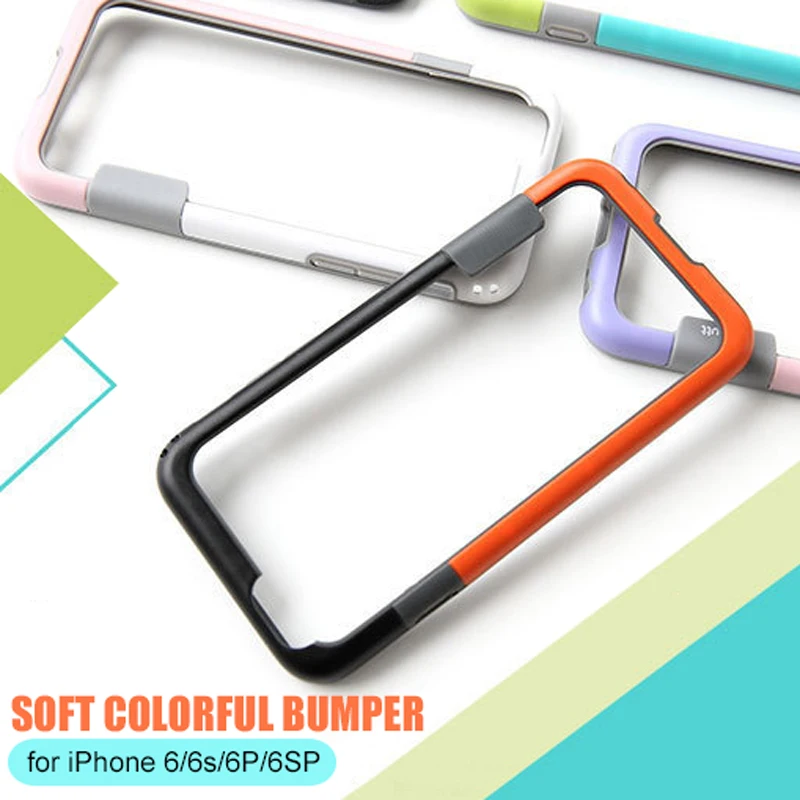 Multicolor Soft TPU Frame Case Cover Slim Silicone Bumper