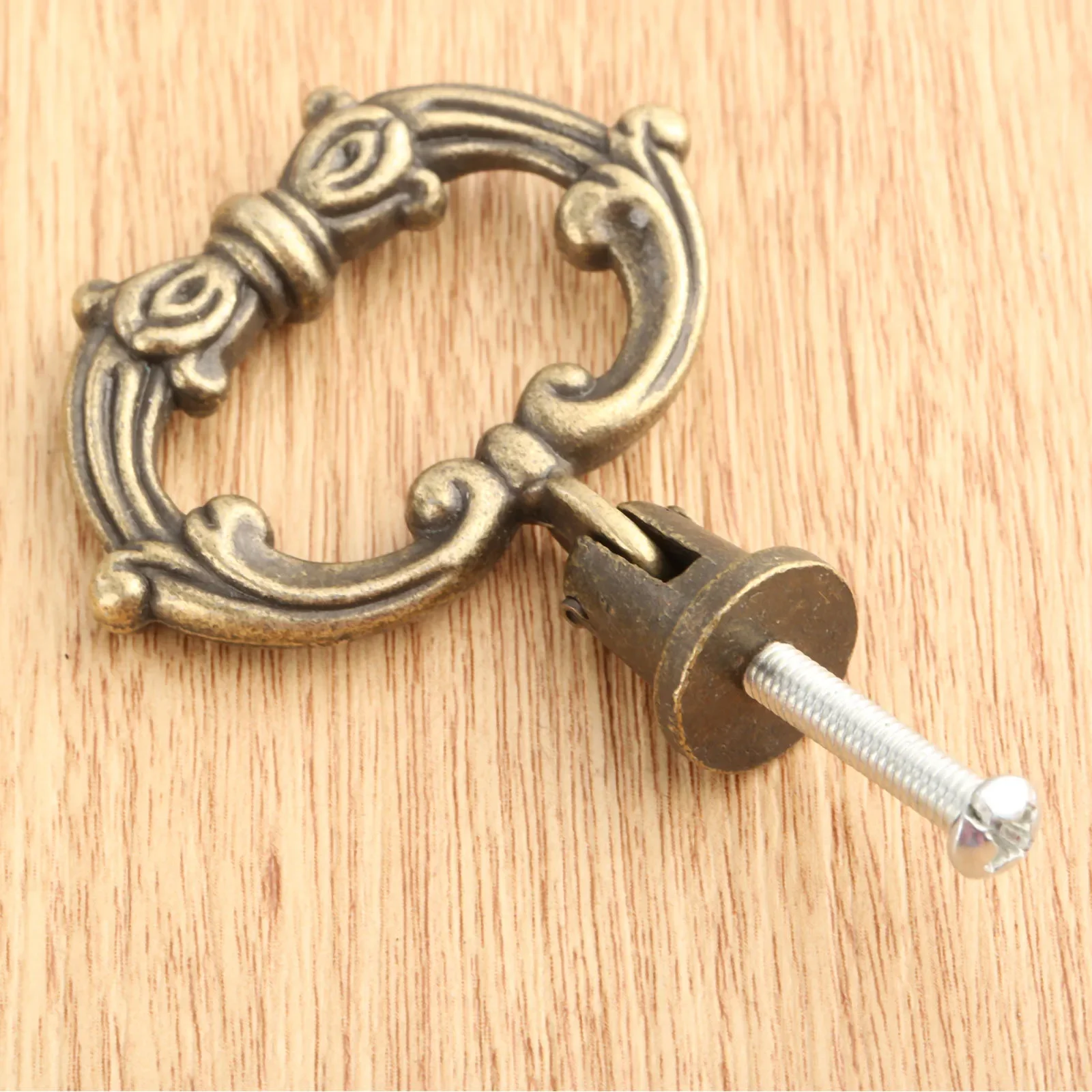 Furniture Handle 1Pc 47*42mm Antique Bronze Zinc Alloy Cabinet Knobs and Handles Kitchen Drawer Cupboard Door Ring Pulls Handle