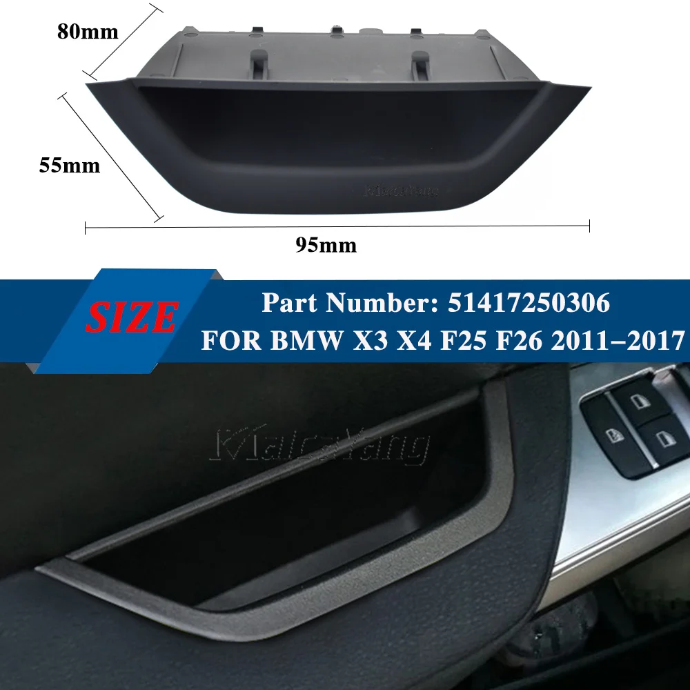 LHD RHD 인테리어 문짝 풀 핸들 팔걸이 패널 커버 보관함, 자동차 스타일링, BMW X3 X4 F25 F26 2011-2017 내구성, 신제품