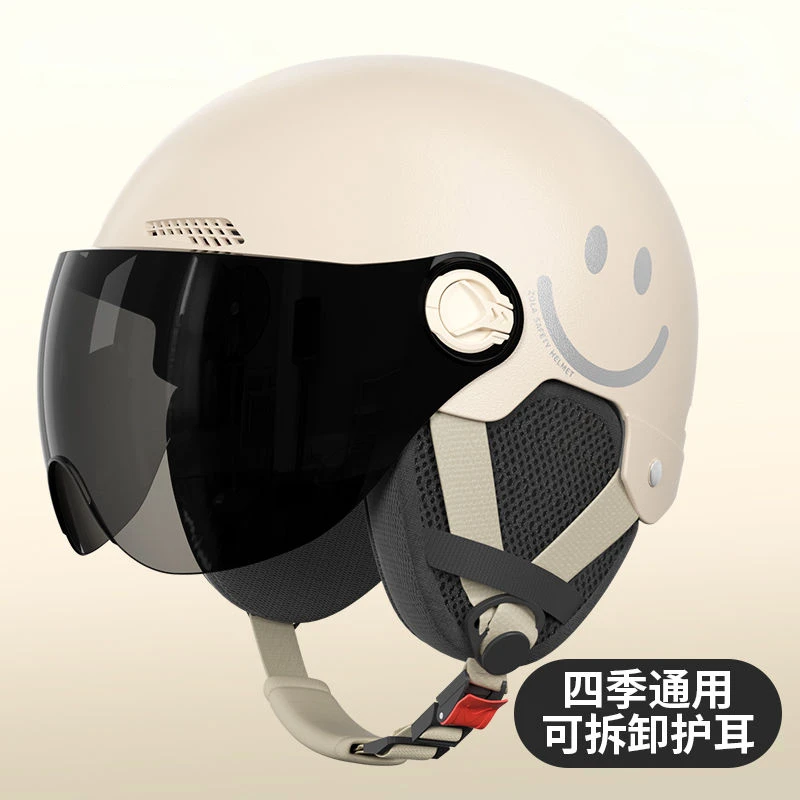 thumbnail image 1 of Casco de vehículo eléctrico Youpin ZOLA para mujer y hombre, casco de motocicleta con batería, casco de seguridad de verano, medio casco, universal para todas las estaciones, 1 of 5