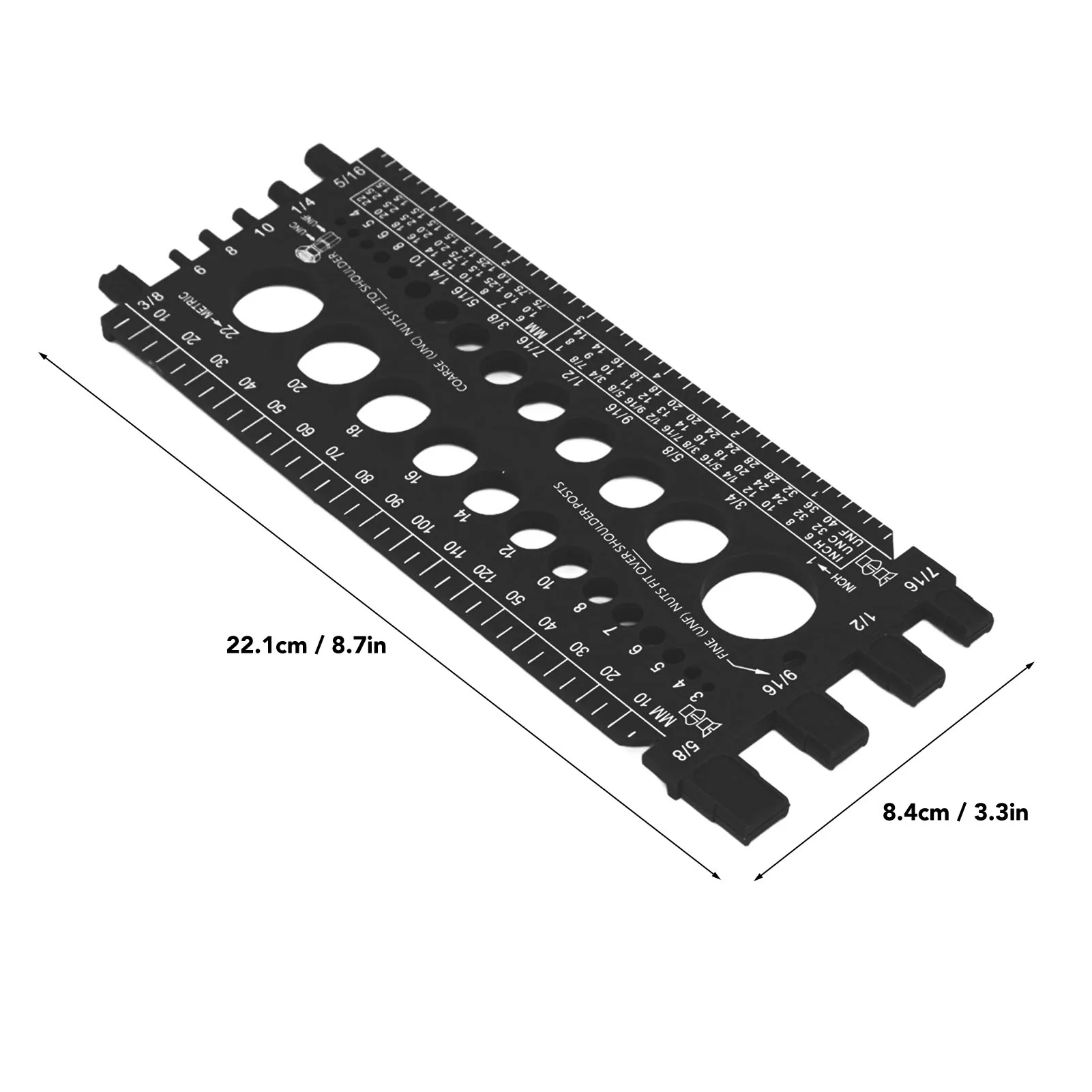 Nut Bolt Screw Gauge, Multi Functional Screw Identifier Inch Quick - View #9