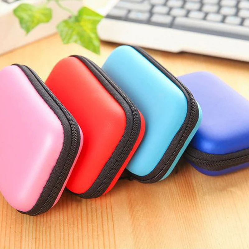 Mini Carrying Pouch Earphone Accessory Portable Sundries Travel Storage Bag Charging Case For Earphone Package Zipper Bag