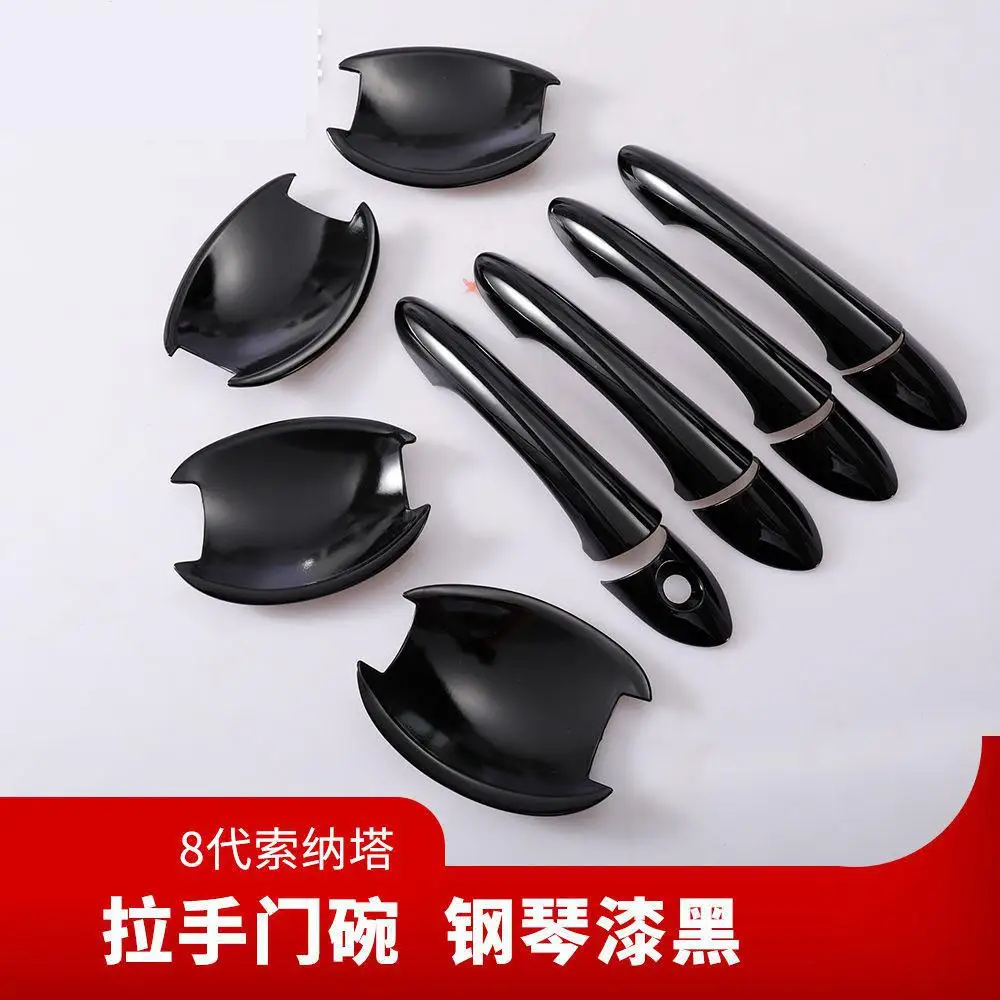 

For Hyundai Sonata YE i45 YF Piano Black ABS Car Door Handle Catch Trim Cover 2011 2012 2013 2014 2015 Car-Styling