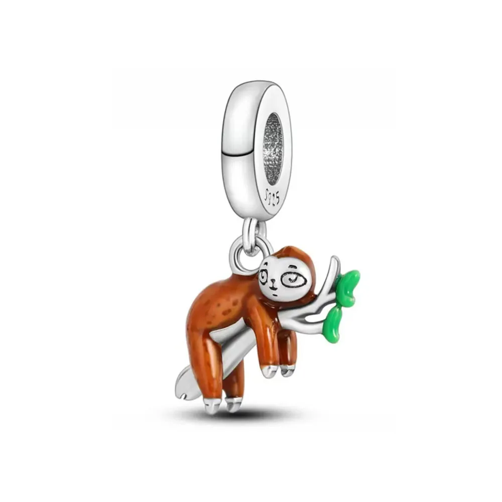 2025년 신상 스프링 튤립 해바라기 클로버 펜던트 참 비즈 DIY 오리지널 팔찌 여성 선물 쥬얼리