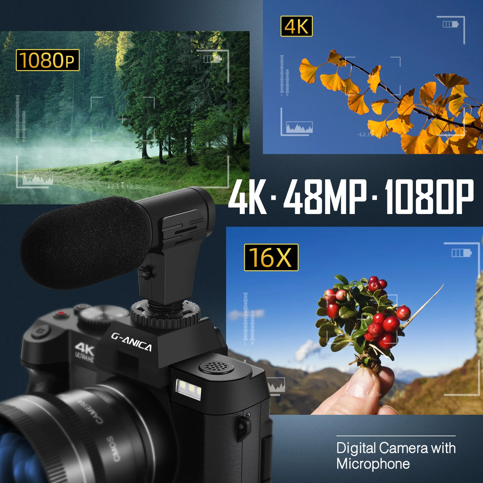 Amazon.com : G-Anica 4K Digital Cameras for Photography