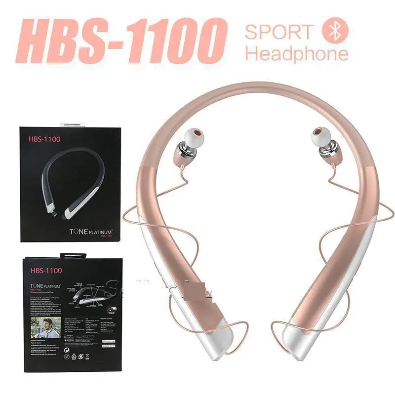 

HBS-1100 черные/розовые/Серебристые спортивные стереонаушники Bluetooth с шейным ободом CSR 4.1, водонепроницаемые спортивные наушники с шумоподавлением