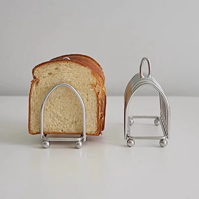 thumbnail image 2 of Toast Bread Holder 6 Slice Holes Stainless Steel Toast Holder For... 2 of 10