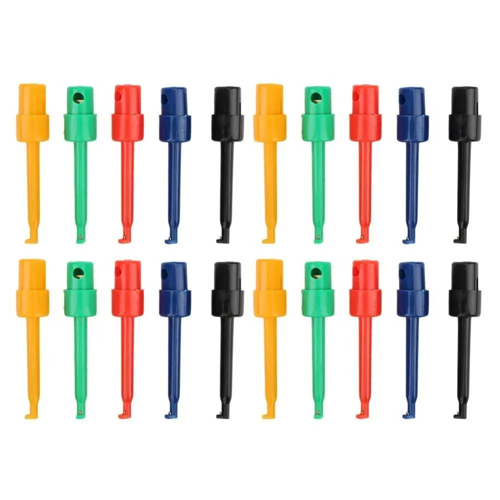 For Electronic Testing Multimeter Lead Wire Kit For IC Grabber Hook Test Clip Test Hook Clip Probe Round Crocodile