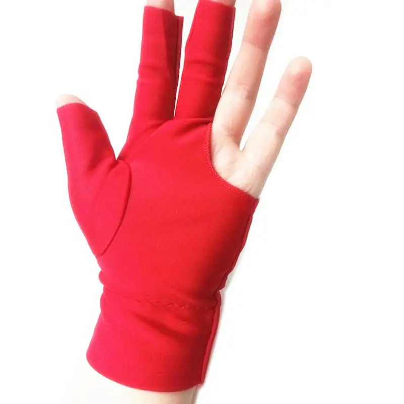 Elasticity Snooker Billiard Gloves Left Hand Special 3 Fingers Snooker Glove Billiard Table Training Gloves Accessories