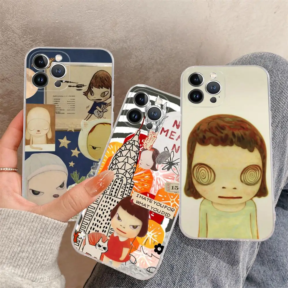 Чехол для телефона Y-Yoshitomo Girl NaraS для iPhone 15 14 11 12 13 Mini Pro XS Max 6 7 8 Plus X XR SE 2020