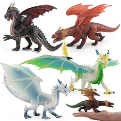 Figuras de acción de animales de Material PVC, dragón mágico volador, dinosaurios, dragón chino, modelo de decoración de colección, regalo de Navidad