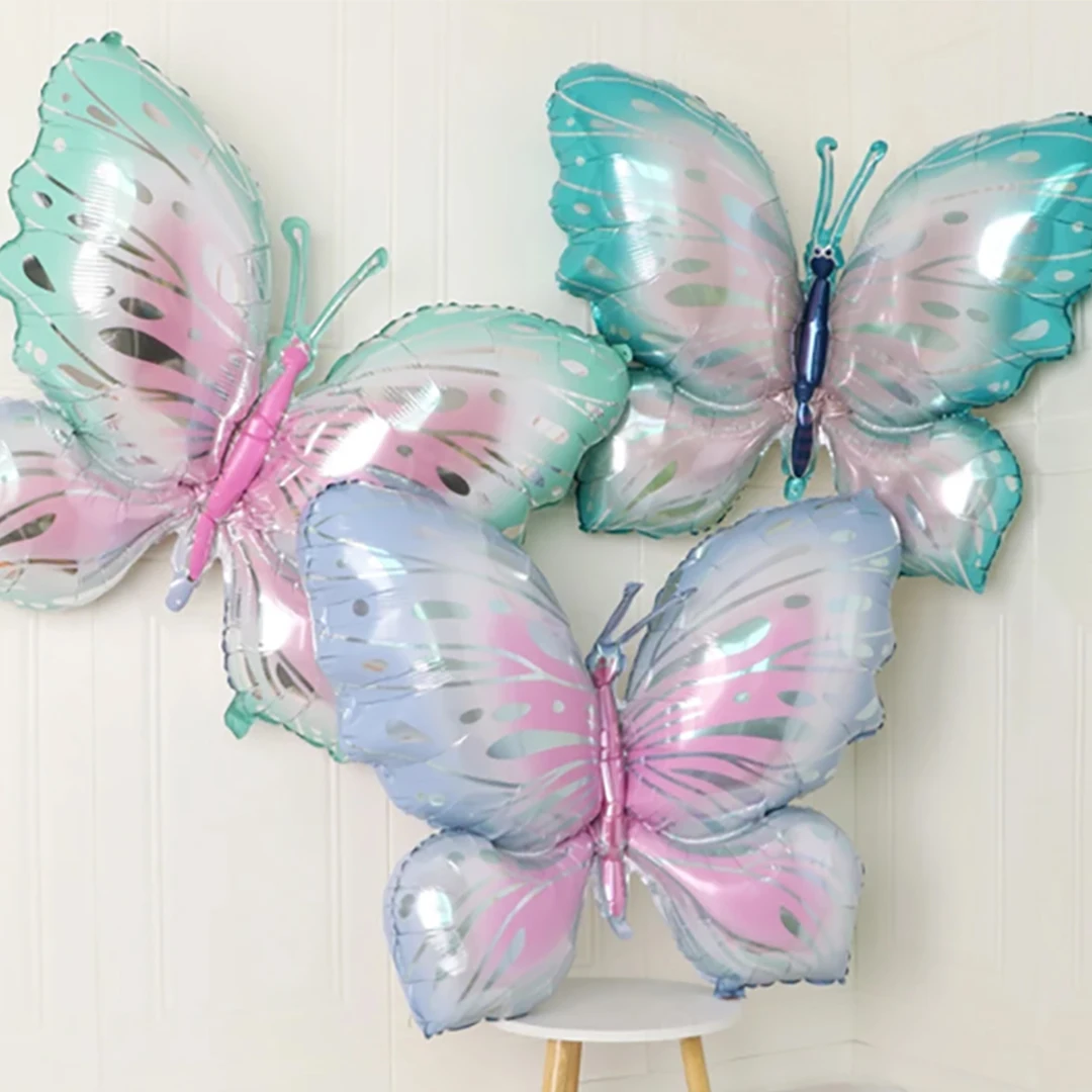 Newest Ice Green Butterfly Balloon Purple Helium Ballon Baby Shower Wedding Birthday Party Decorations Globos