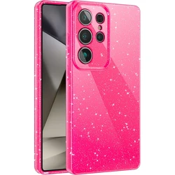 Sparkly Glitter Hot Pink Phone Case - S24 Plus (Rose Red)