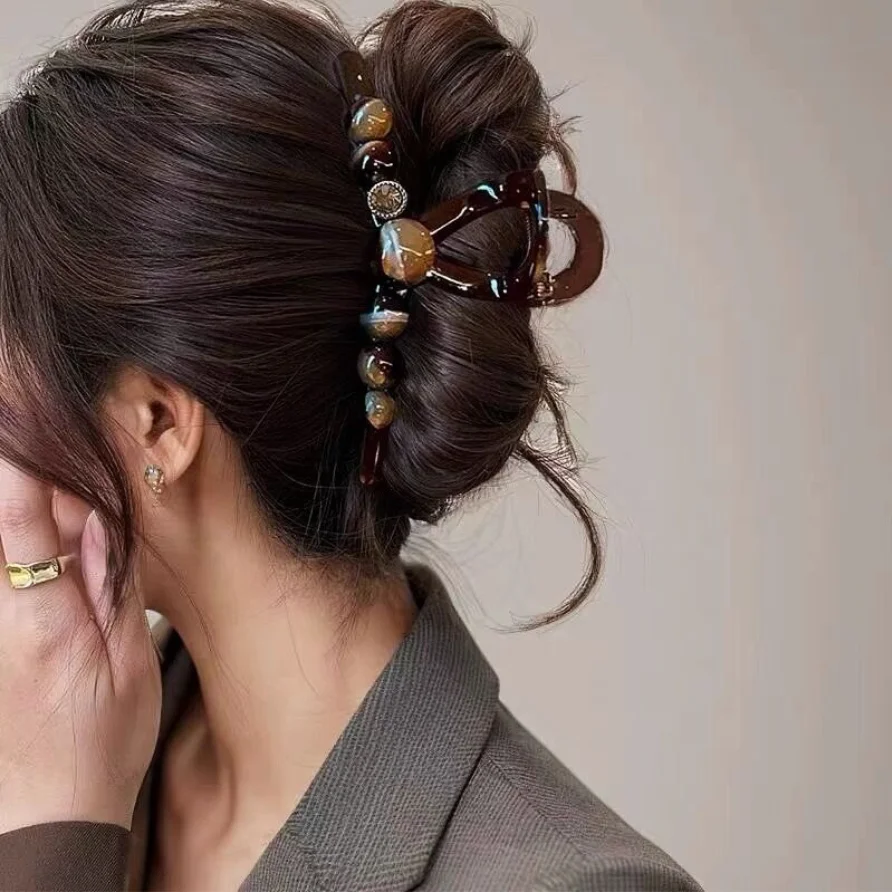 Elegante Perlen Große Kreuz Haar Klaue Für Frauen Mädchen Süße Haar Ornament Klaue Clip Haar Clip Haarnadel Mode Haar Zubehör