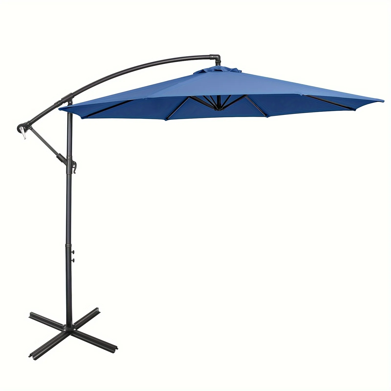 

10 FT UV-Resistant Patio Umbrella - 8 Sturdy Ribs, Weather-Proof & Fade-Resistant Canopy with Versatile Cross Base Stand - Ideal