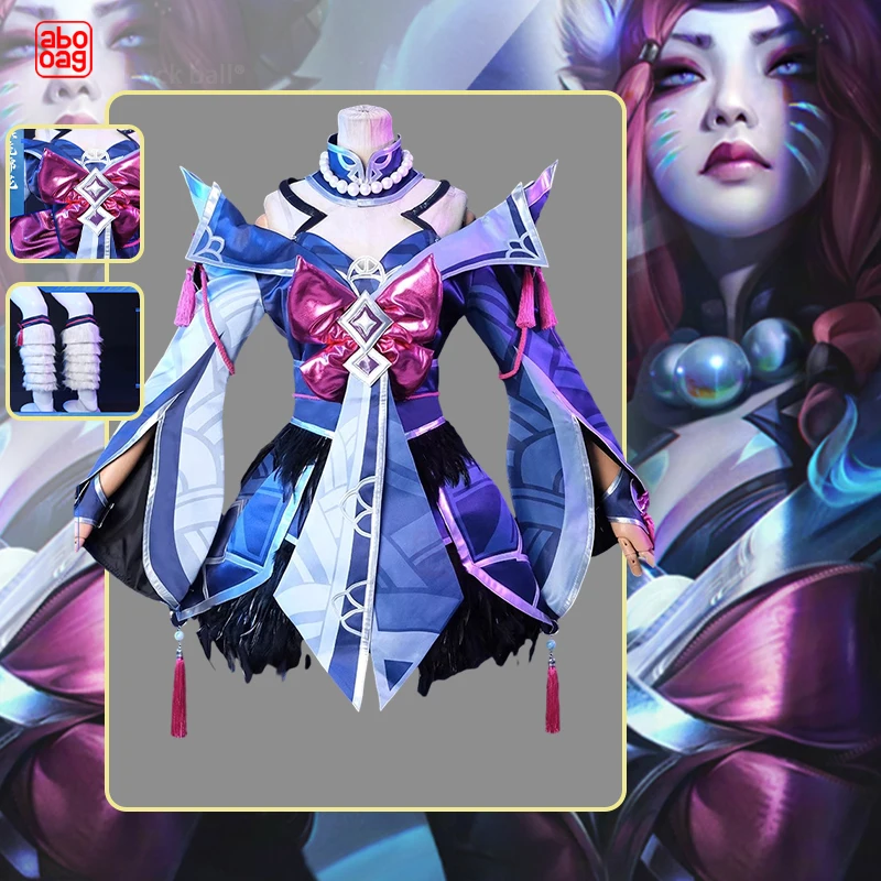 

Lol Nine Tailed Fox Snow Moon Ahri Cosplay Costume Snow Moon Ahri Cosplay Anime Costume Ahri Outfit Halloween Women Suit Outfit