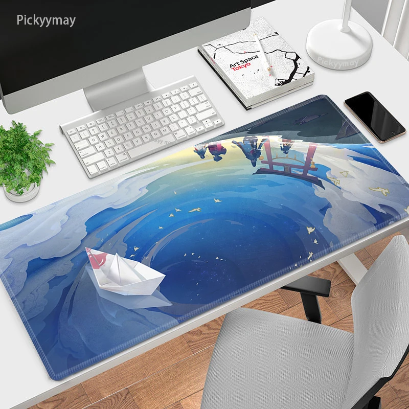 

Anime Scenery Mousepad Large Mouse Pad Company Office Desk Mat Mausepad Japanese Art Table MatsGaming Deskpads Rubber 900x400