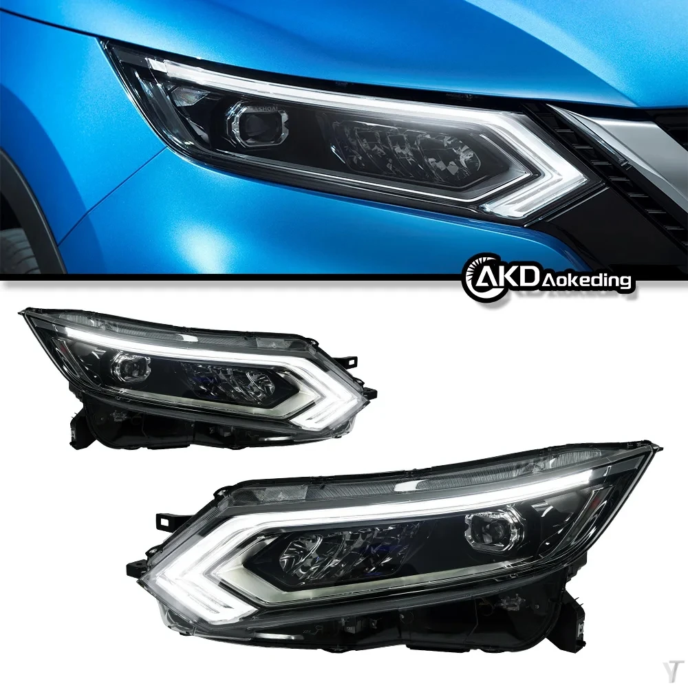 

Передняя лампа AKD для Nissan Dualis Qashqai, фара 2019-2022, новинка, Qashqai, лампа-проектор, аксессуары для автомобиля