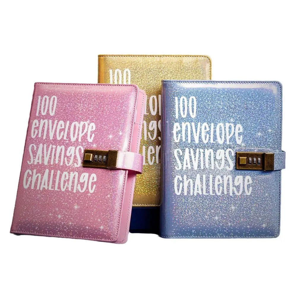 

Из искусственной кожи 100 конвертов с функцией экономии денег, многоразовая Блокировка кодом A6