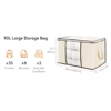 Clothes Storage, Foldable Thick Fabric Blanket Storage Bags, Storage Containers for Organizing Bedroom, Closet, Comforter 5