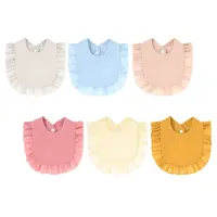 6Pcs Infant Bibs Cotton Teething Drooling Feeding Baby Girl Soft Reusable Washable Breathable Absorbent Teething Baby Bibs