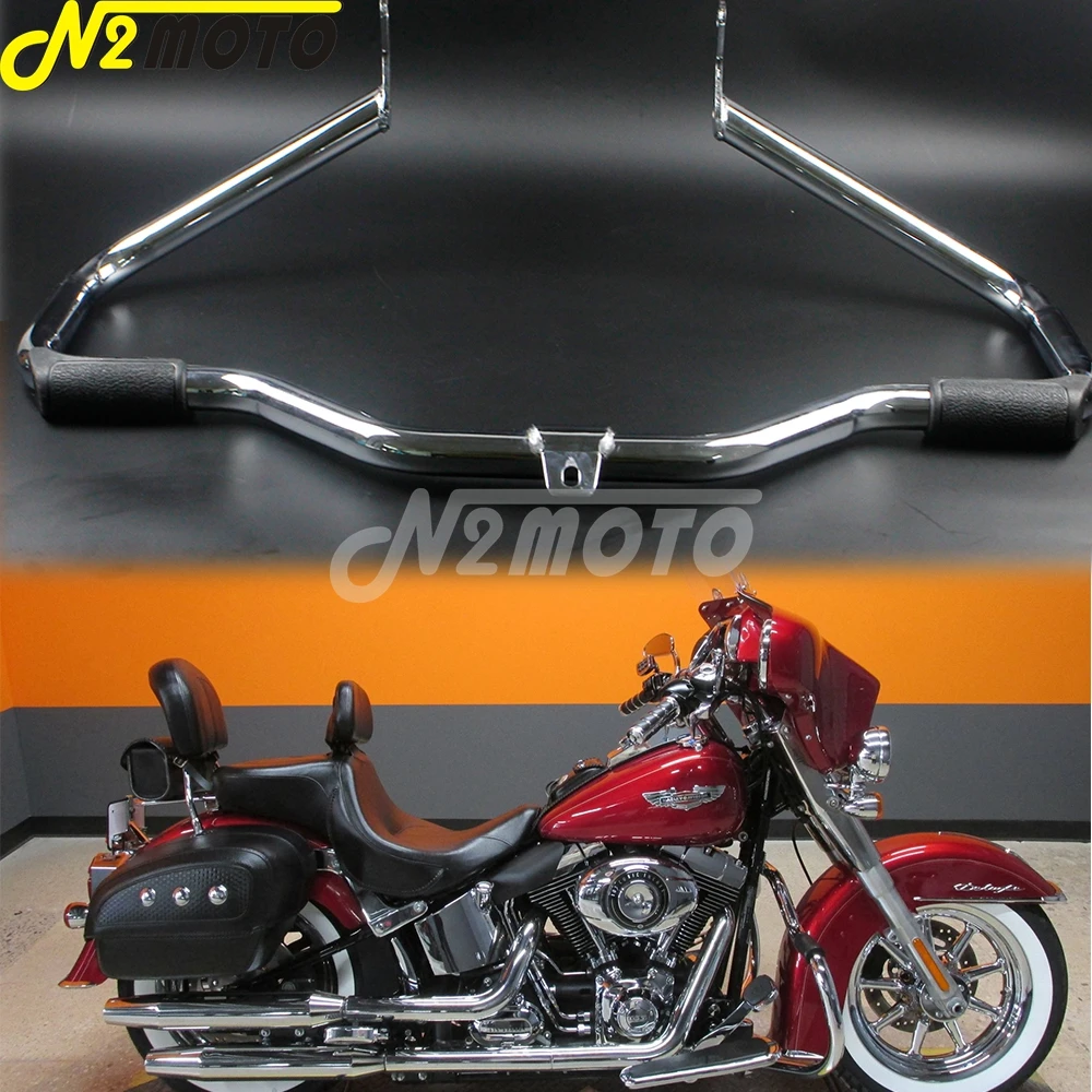 Moto Baffi Crash Bar Highway Engine Guard Per Harley Softail Fat Boy Lo Flstf Flstfb Heritage Deluxe Classic 2000-2017