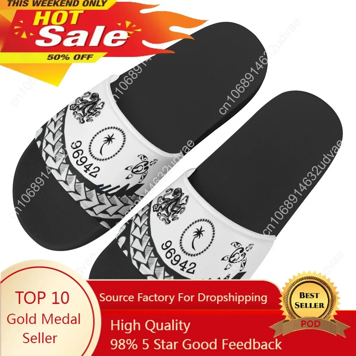 Customized Polynesian Traditional Tribal Print Unisex Slippers Personalized Designer Slippers Fashionable Ladies Flat Slippers