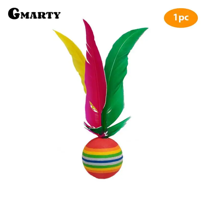 China Jianzi Footbal Foot Kick Handwheel Fancy Multicolo Goose Feather Shuttlecock Fitness Entertainment Outdoor Sports Toy Game