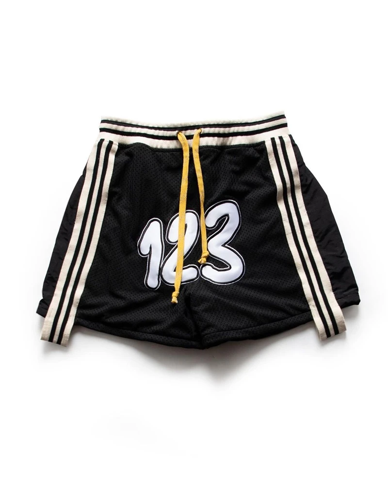 

New Vintage RRR123 MESH Shorts Men Women 1:1 Best Quality RRR-123 Basketball Shorts Casual Breechcloth Inside Tag Label gym