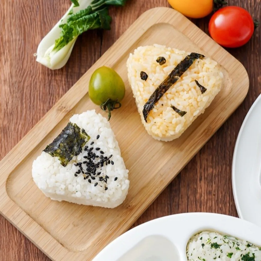 6칸 삼각형 초밥 틀 일본식 플라스틱 주먹밥 틀 수제 오니기리 틀 도시락
