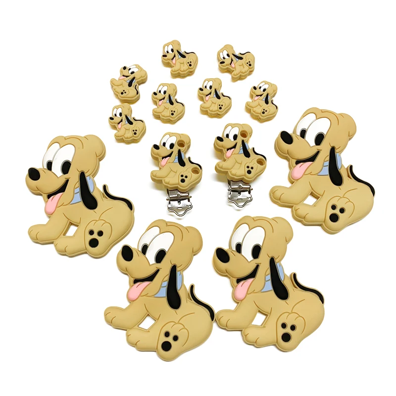 5/10pcs Silicone Disney Brutto Silicone Pacifier clip Molar Bead DIY Pacifier Chain Jewelry Accessories