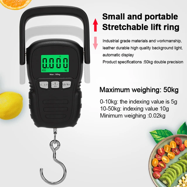 Digital Hanging Scale Backlight Electronic Fishing Weights Pocket Scale  Luggage Scales Travel Weighting With 1.5m Tape Measure - Weighing Scales -  AliExpress