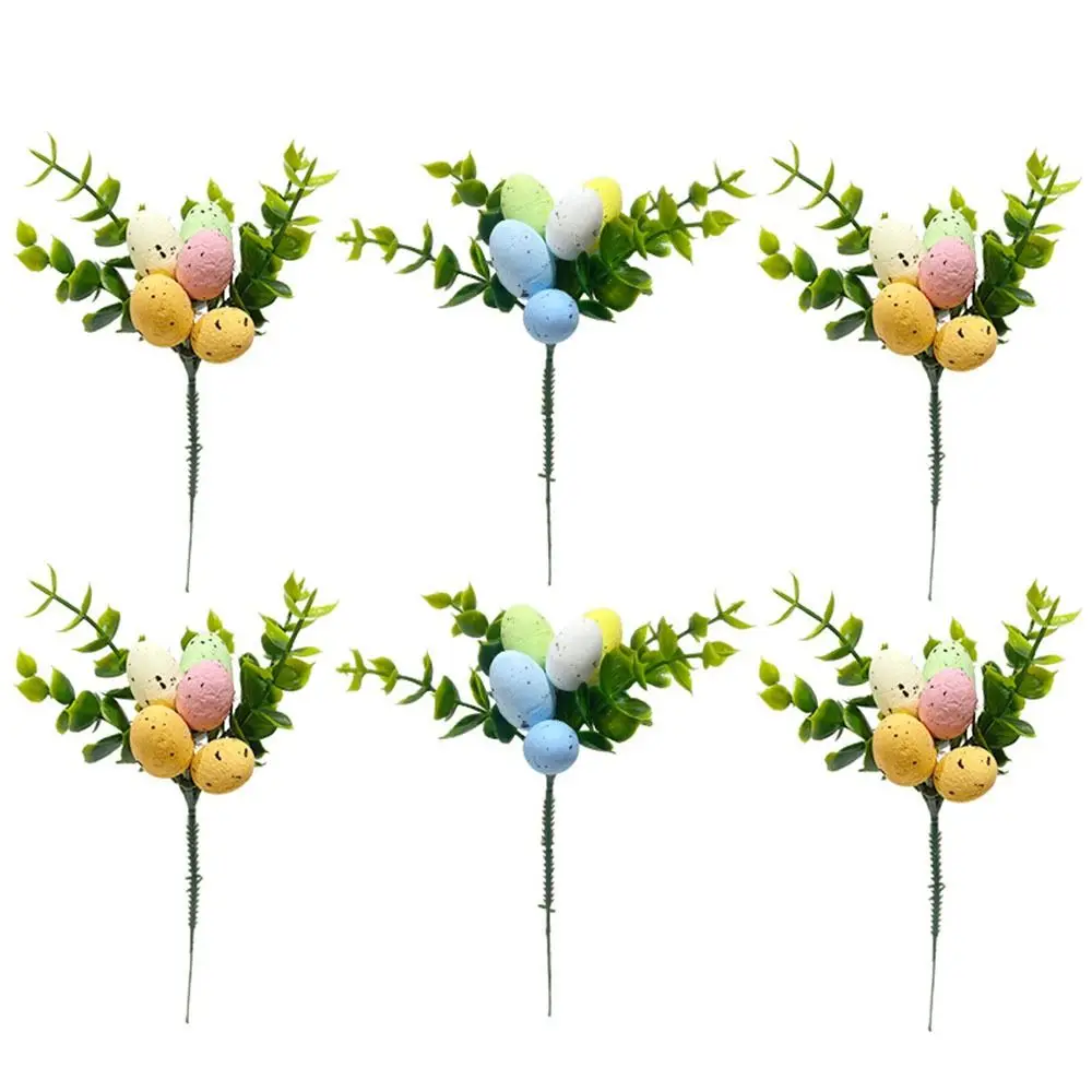 

Foam Easter Egg Tree Branches DIY Simulation Eggs Plant Decoration Colorful Painting Artificial Eggs Party Festival Home Decor