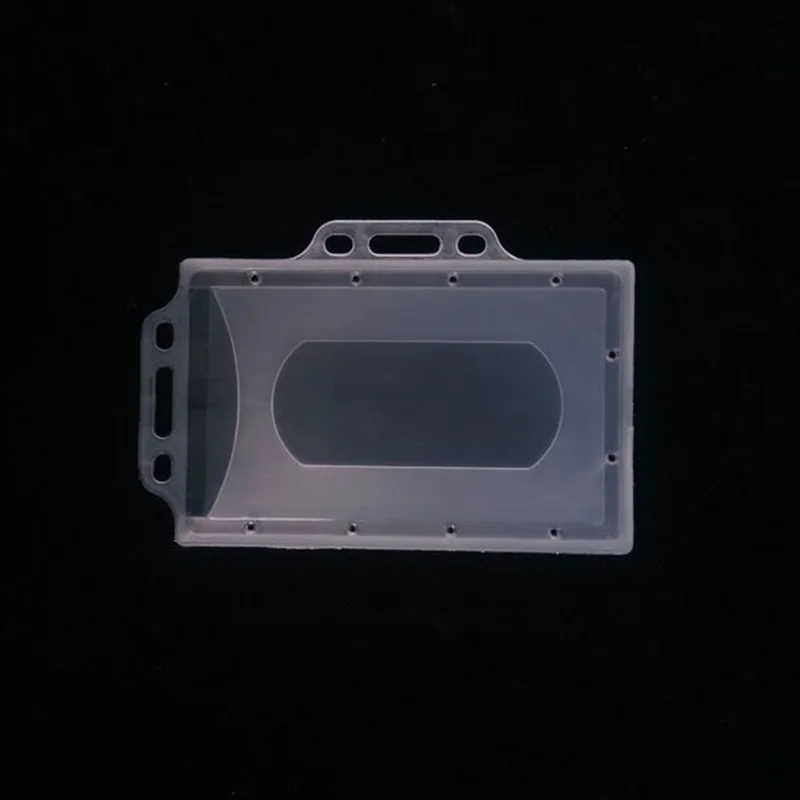 

Transparent Plastic Vertical Hard ID Tag Pass Access Work Card Cover Case Name Badge Holder Sleeve Credential Holder