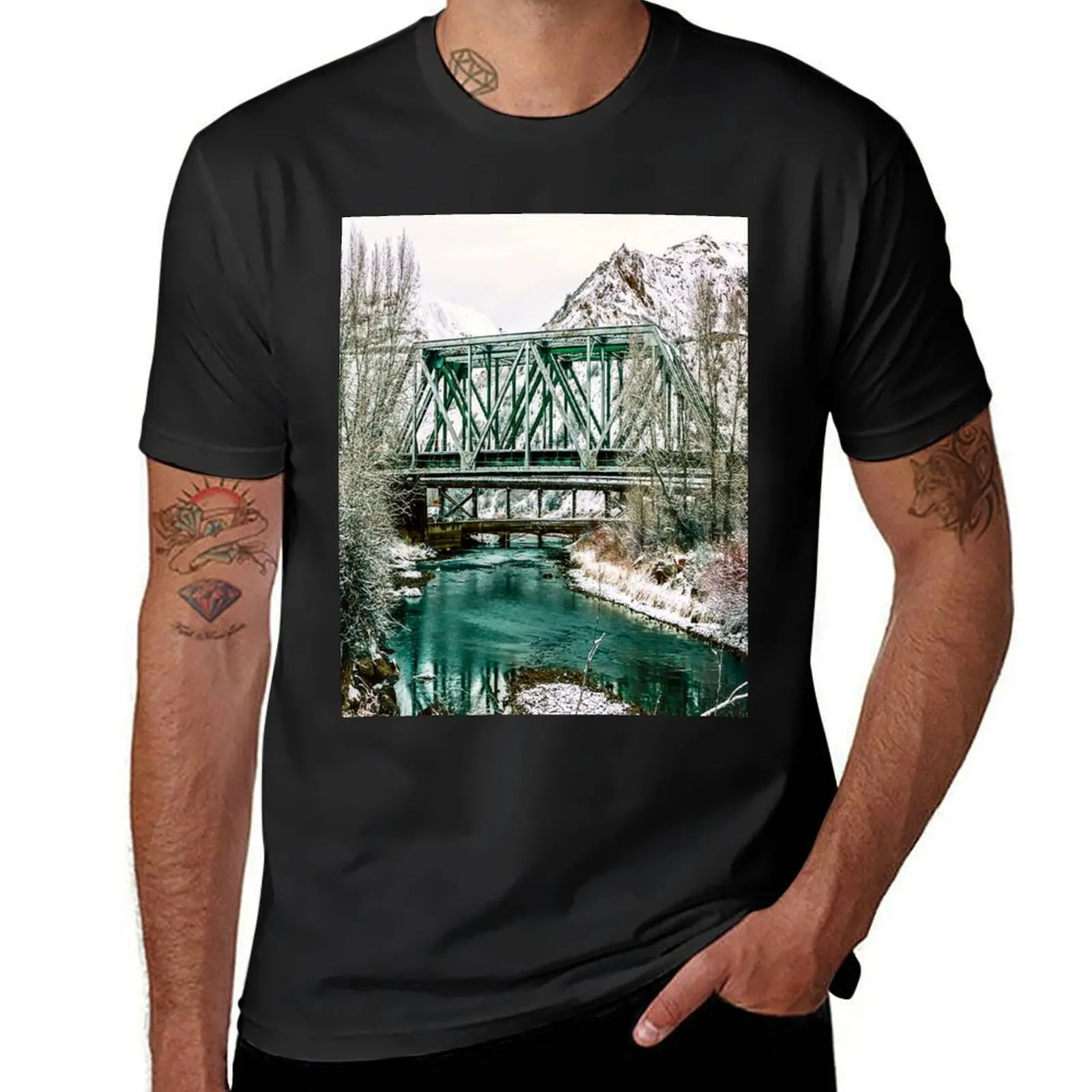 

fwc 1217 cold winter snow T-shirt aesthetic clothes sublime tees vintage t shirts for men cotton