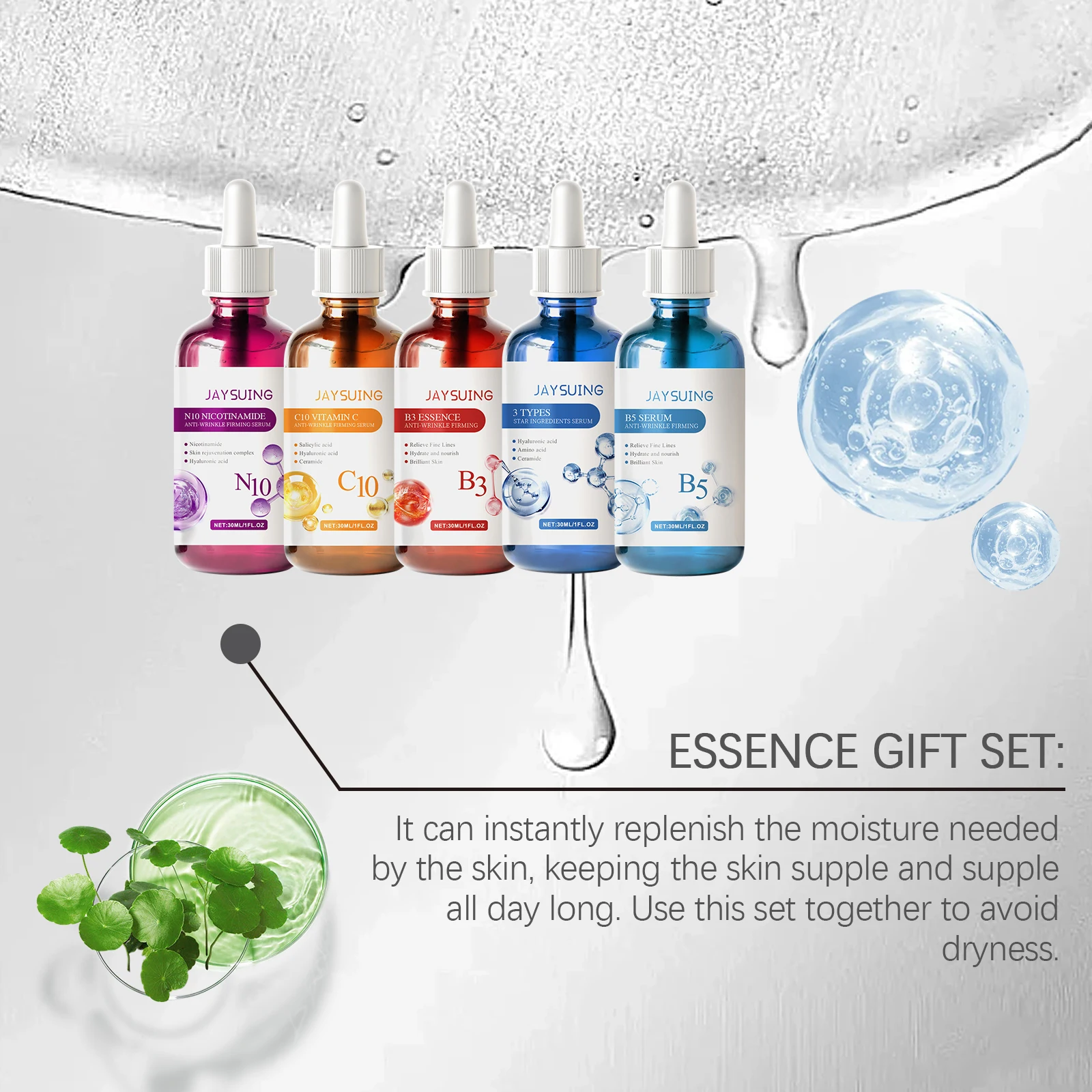 Hyaluronic Acid Vitamin C Facial Serum Set