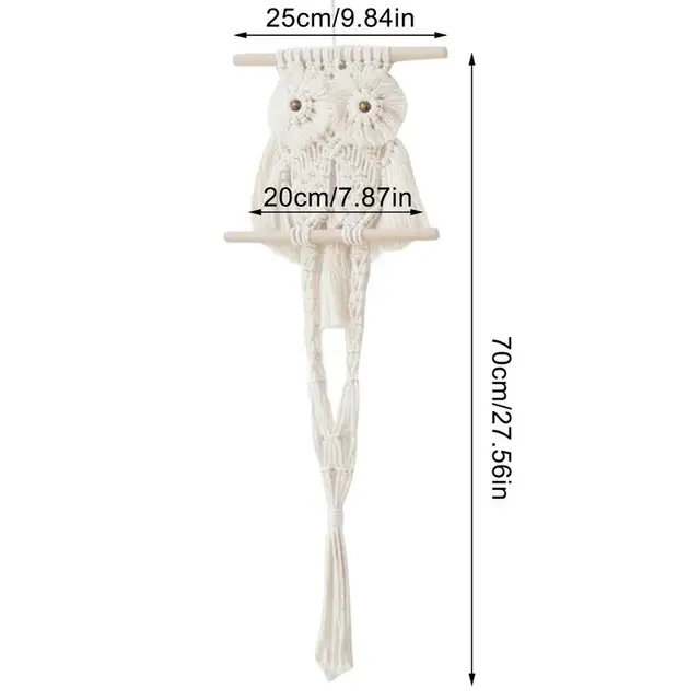 Északi Stílusú Baglyok Álomfogók Pamut Makrame Fal Lógó Kézműves Bojt Gobelin Dreamcatcher Szél Harangja Otthoni Dekoráció - Image 6