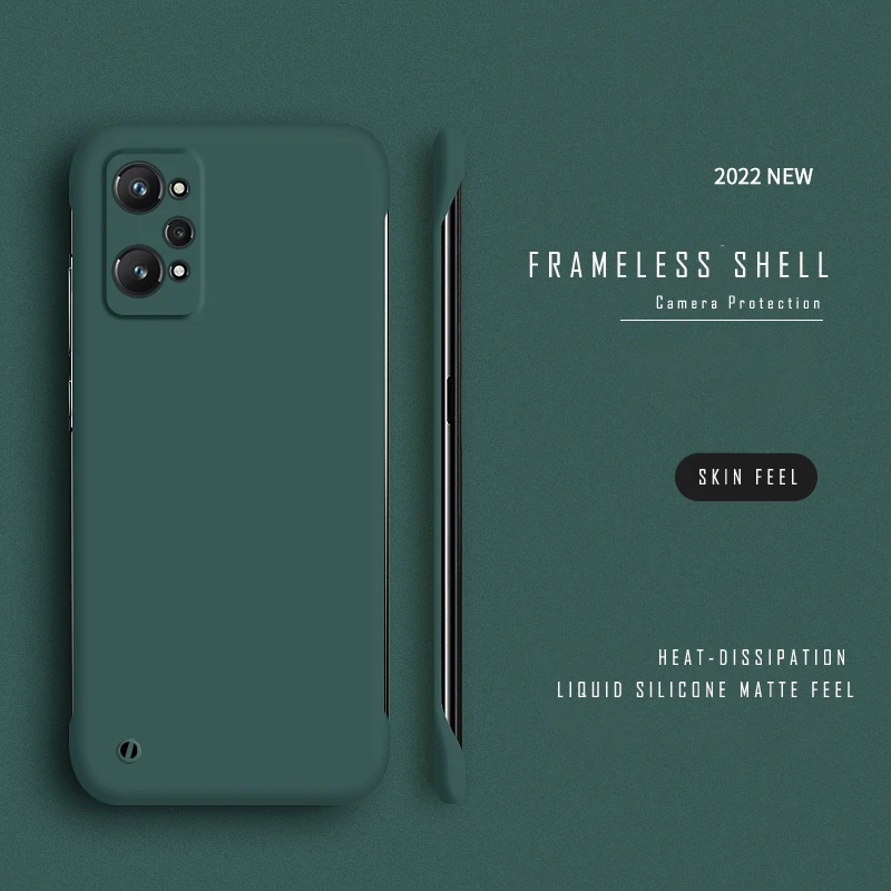 Εξαιρετικά λεπτή σκληρή θήκη υπολογιστή χωρίς πλαίσιο για OPPO A91 A31 A5 A9 2020 Realme GT Master Explore GT Neo 2 3 Ματ Θήκες καλύμματος_voghion.com