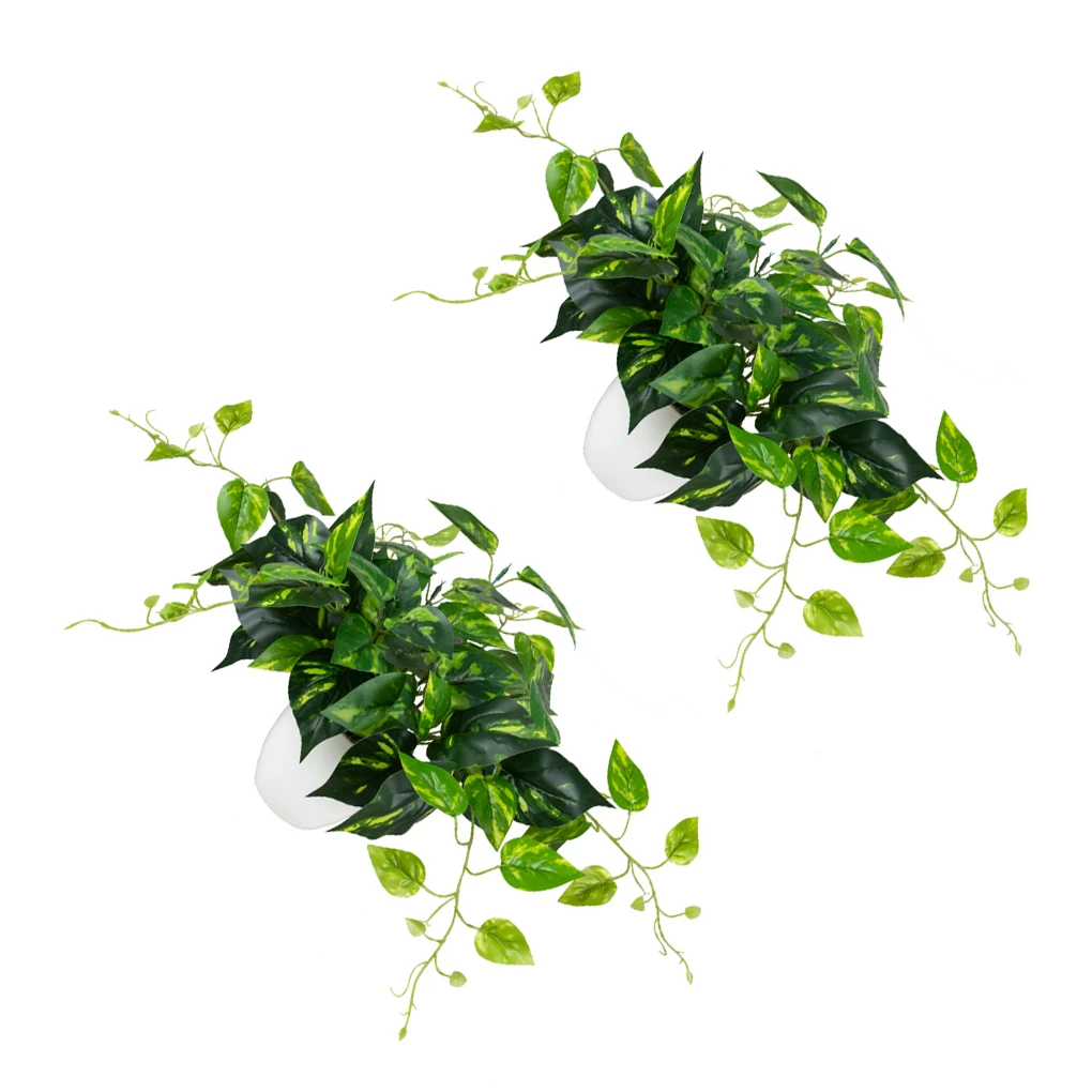 

2Pcs Artificial Plants Simulation Plants Potted Leaf Wedding Arrangement