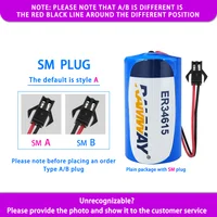 RAMWAY ER34615 D Add SM Plug 3.6V Disposable Lithium Battery Large Capacity Gas Coal Mine Flow Meter IoT Intelligent Water Meter 1