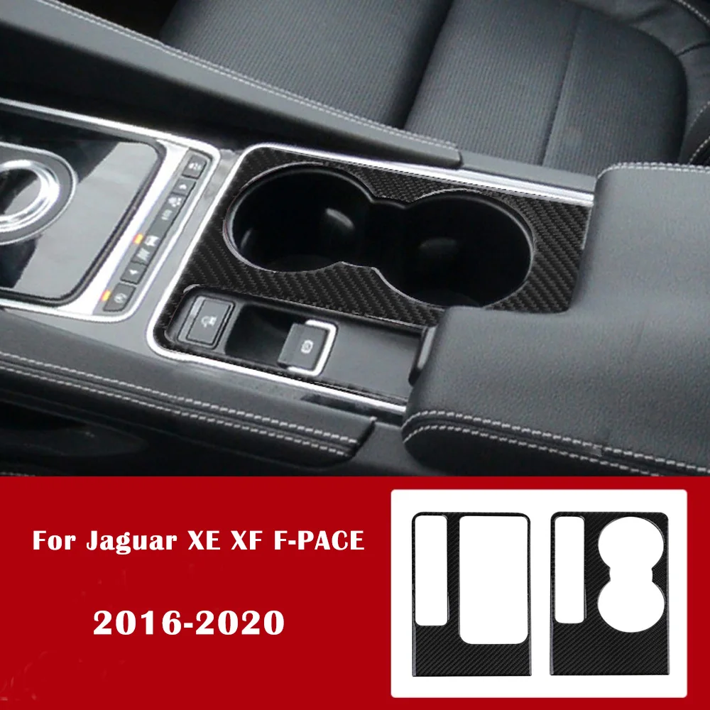 Car Interior Trim Carbon Fiber Central Control Water Cup Holder Cover