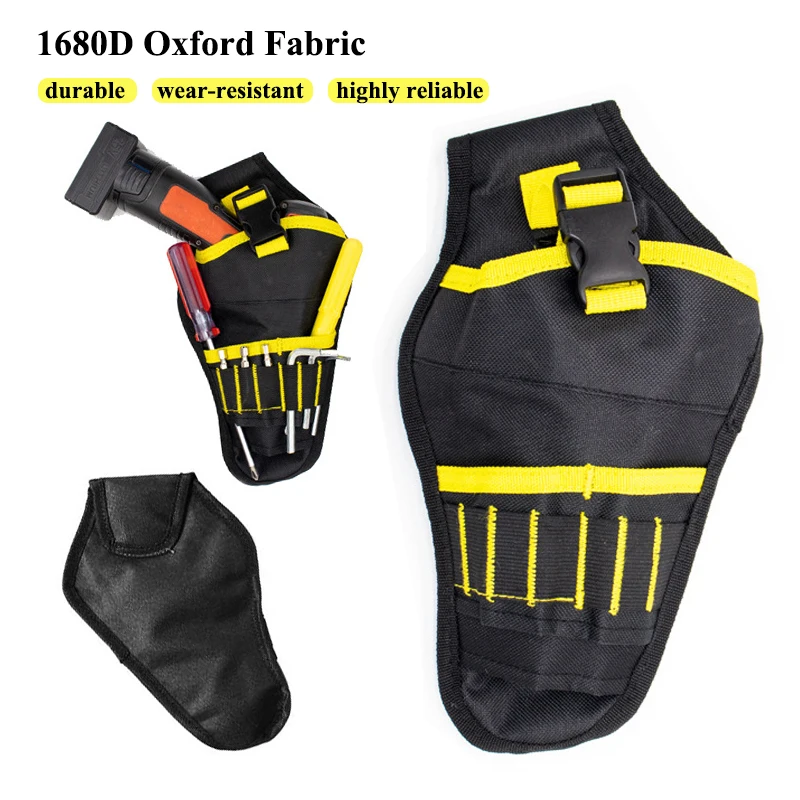 Portable Heavy Duty Drill Driver Holster Cordless Electrician Tool Bag