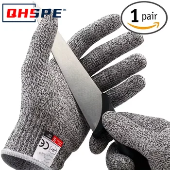 Gants Anti-coupure HPPE niveau 5, gants tricotés Anti-coupure pour cuisine et jardinage, gants de coupe de construction en verre résistants à l'usure