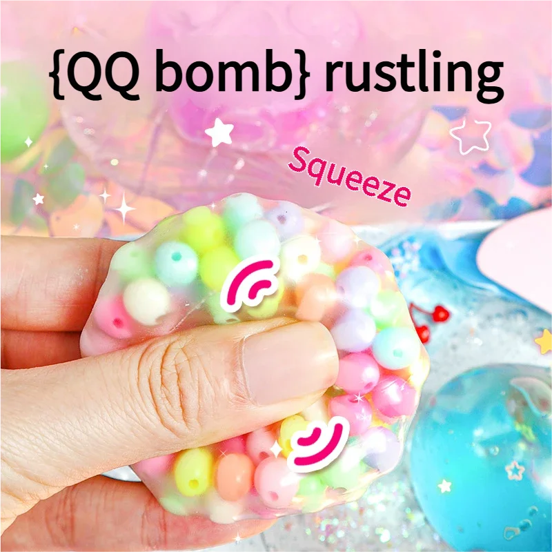 DIY 스퀴시 만들기 키트 고양이 발 모양 글리터 스트레스 볼 수제 재료 팩 스퀴즈 피젯 장난감 스트레스 해소 창의적인 어린이 선물