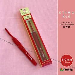 Tulip Etimo Red Ergonomic Crochet Hook for Sweater and Yarn Projects (1piece 4.0mm)
