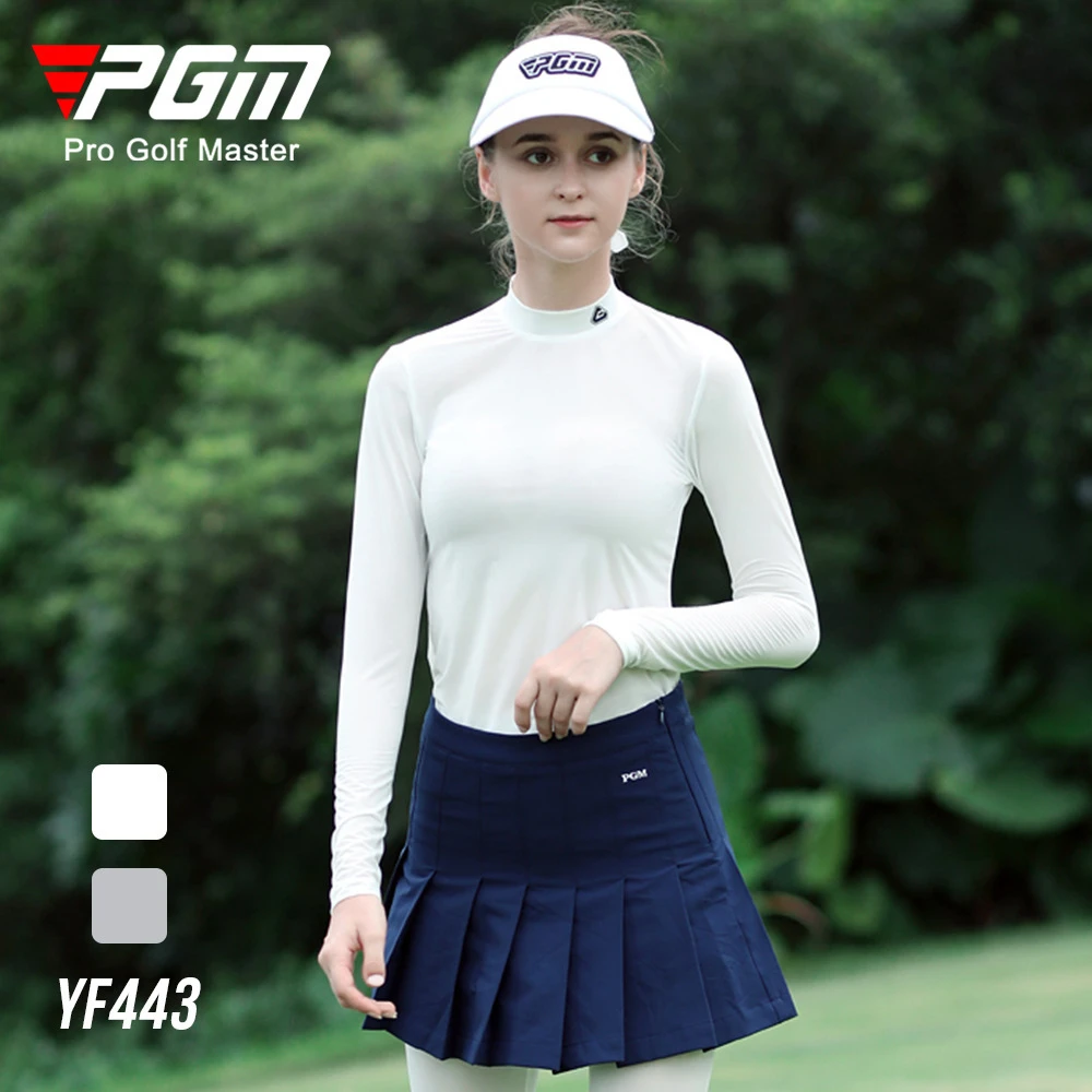 Pgm Sun Protection Golf Shirts Women Ice Silk Long Sleeved T Shirt Ladies Summer Anti Uv Cooling Tops Quick Dry Golf Clothing Golf Shirts Aliexpress