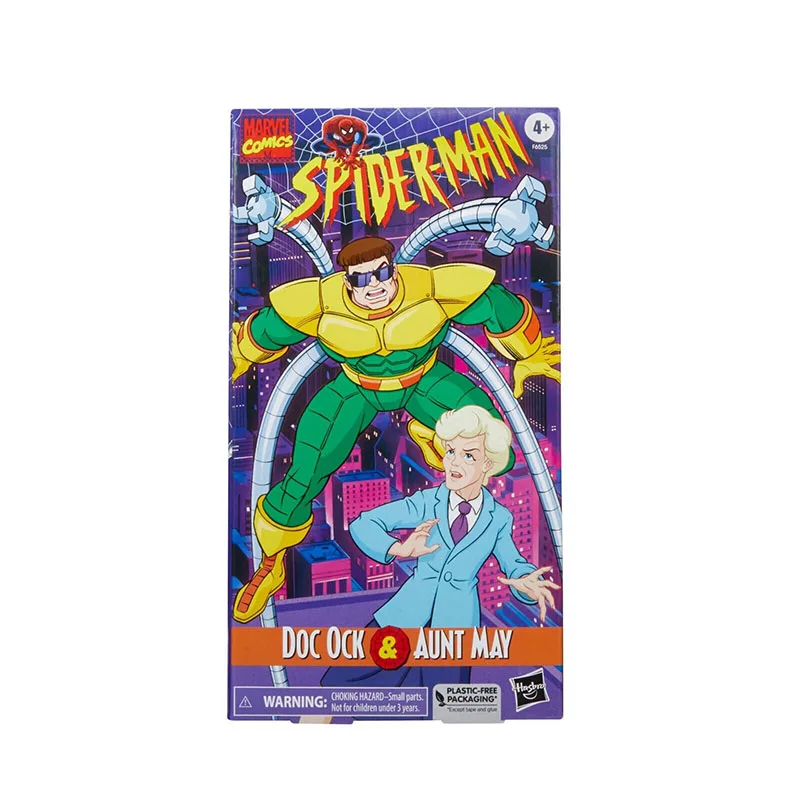 

Hasbro Marvel Legends VHS Packaging Spider-Man Doc Ock Aunt May 2-Pack Comics Action Figures Model Toy 6 Inch
